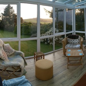 Extended area for guests to relax and enjoy the view