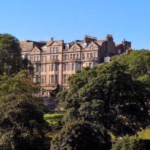View of the Hotel from across the gardens