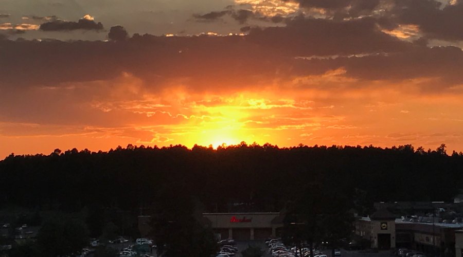 Sunset in June.