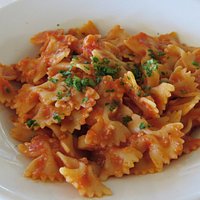 Farfalle al coregone.