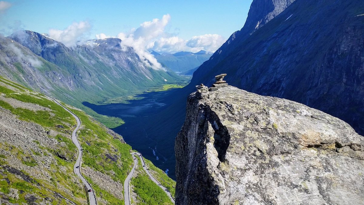 Fundo Trollstigen Mountain Road Na Noruega Europa Escandinávia 13