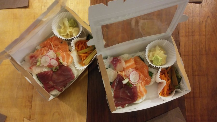 Takeaway chirashi sushi. Just call & pick up :)