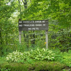 Brewster River Campground not allowed sign