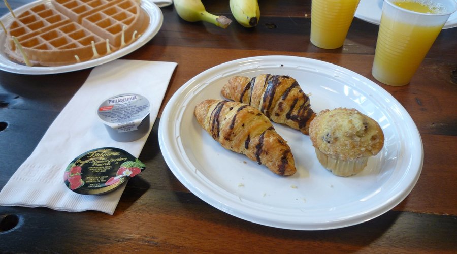 Un échantillon du petit déjeuner