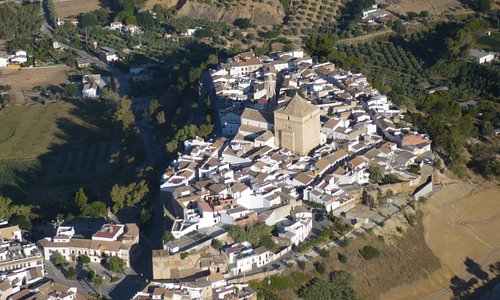 Vista aérea del Barrio de la Villa de Santaella