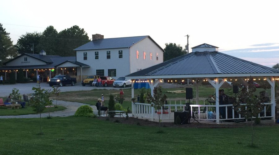 Adams Breezy Hill Farm Restaurant & Mercantile.  Also pictured is our new 30ft Gazebo.