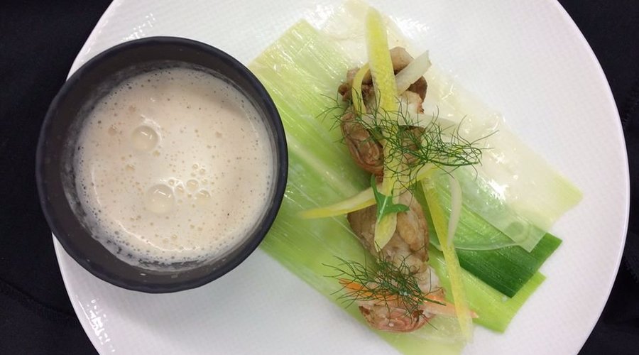 ris de veau, langoustines, émulsion