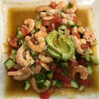 shrimp ceviche with avocado