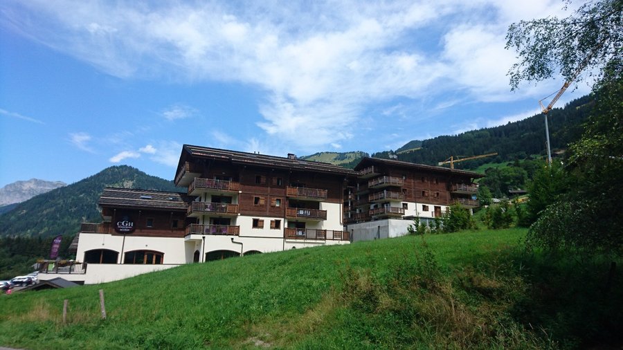 The Chalets d'Angele from the street.