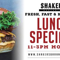 www.shakersbarandgrill.com Download our Free App at www.ordershakers.com