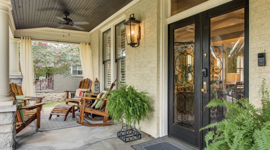 The Caroline House Nashville Iconic front porch!  Sip your coffee here in the morning...