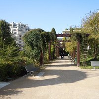 Allée avec les pergolas