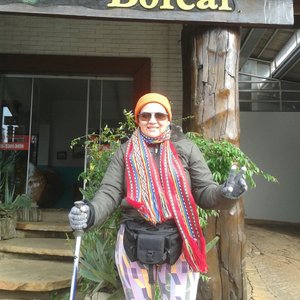 Dia muito frio na chapada, mas rumo a trilha "Circuito de Cachoeiras".