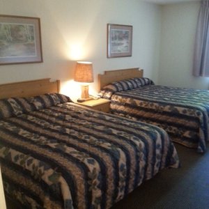 There were the supposedly queen sized beds. They were only full sized. We measured them.