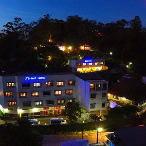 AERIAL VIEW OF ORIENT HOTEL AT NIGHT