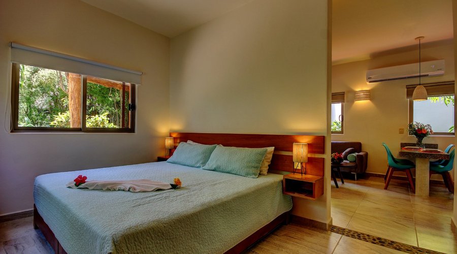 Bungalow para 2 personas con una cama king size 