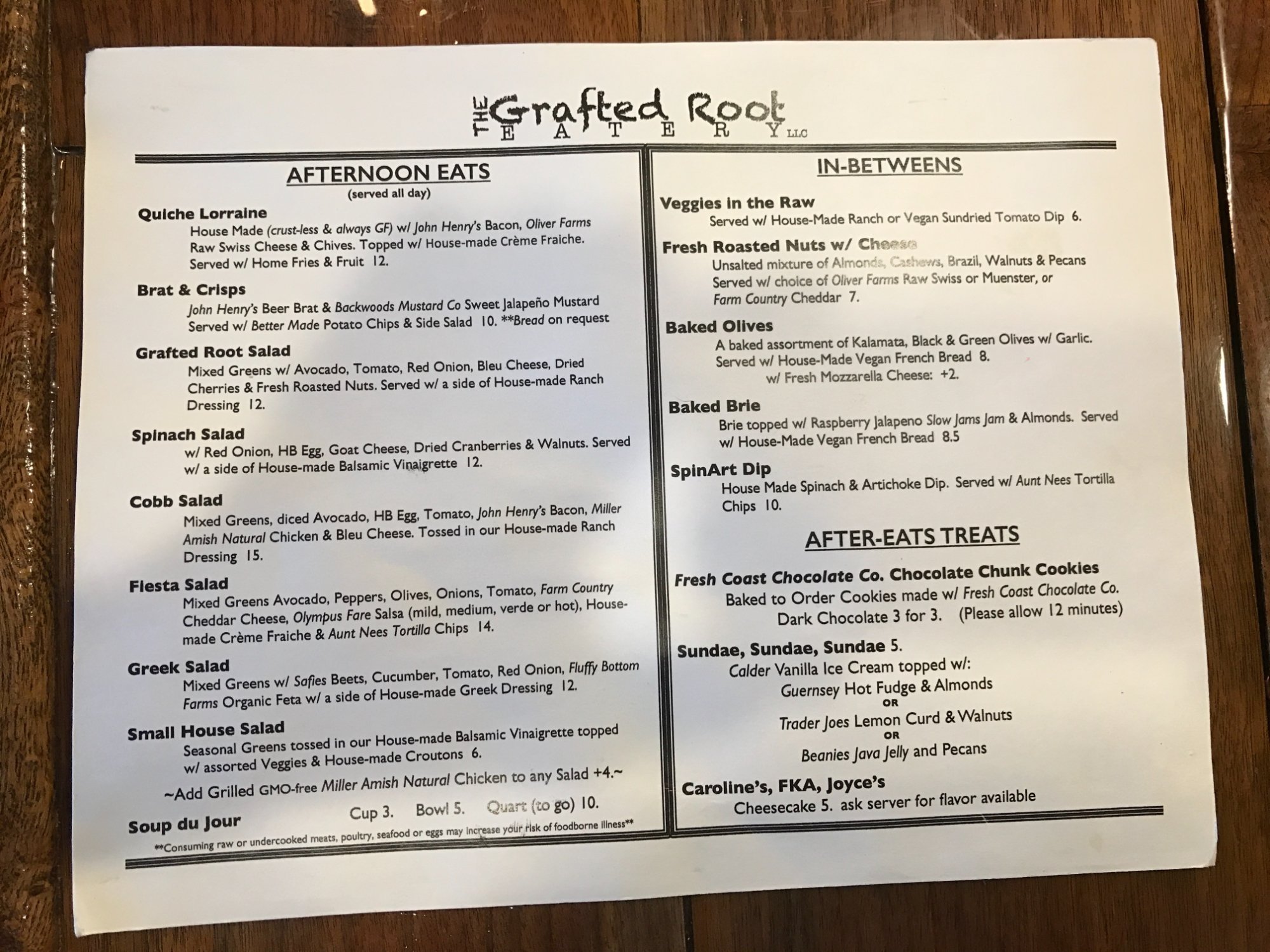 THE GRAFTED ROOT EATERY Grand Blanc Restaurant Reviews Photos   Menu 