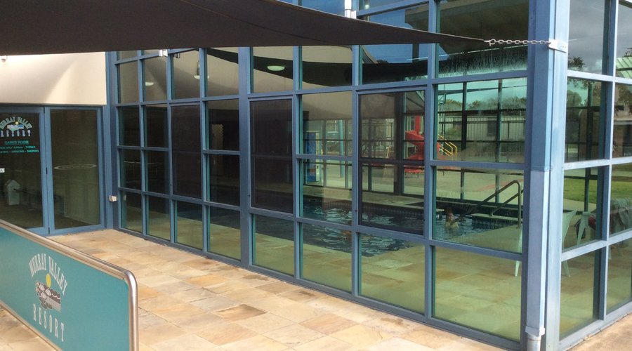 Indoor pool area, spa and sauna