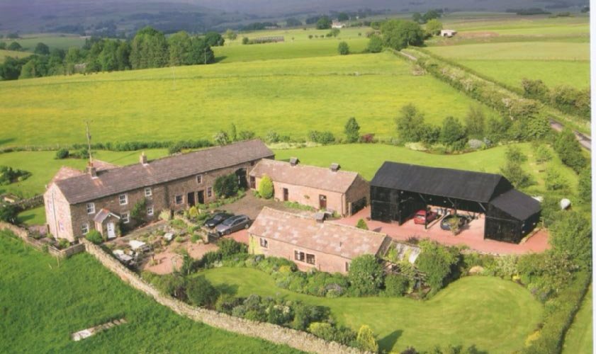 Aerial view of Howscales Cottages