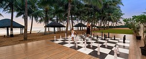 Ideal Beach Resort in Mahabalipuram, image may contain: Chess, Game