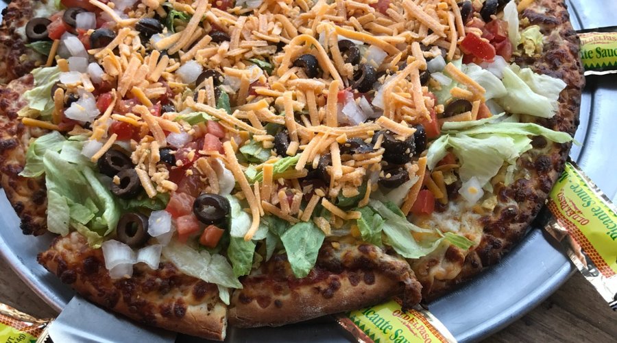 Taco pizza was very good.