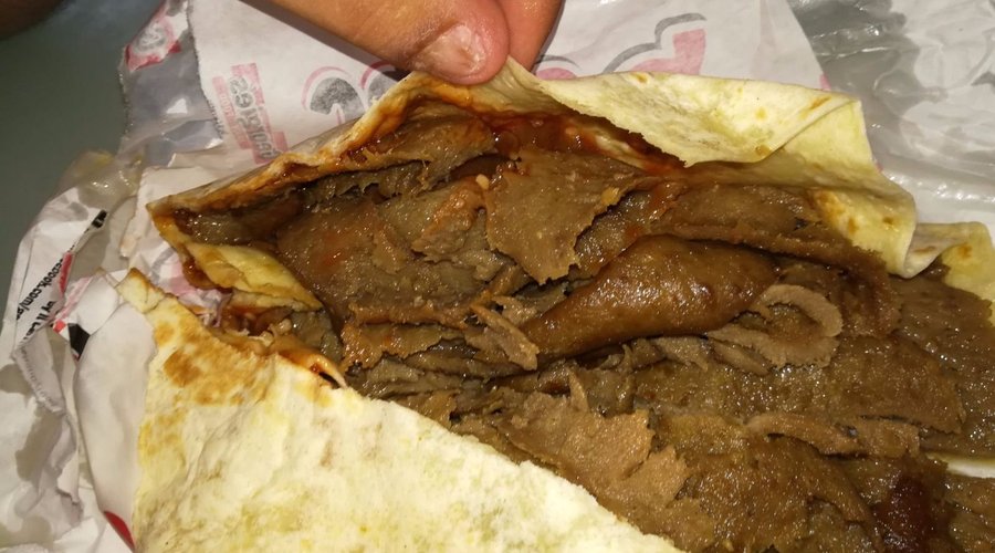tortilla con solo kebab