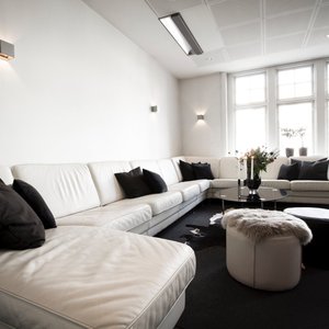 Lounge i cafeen 