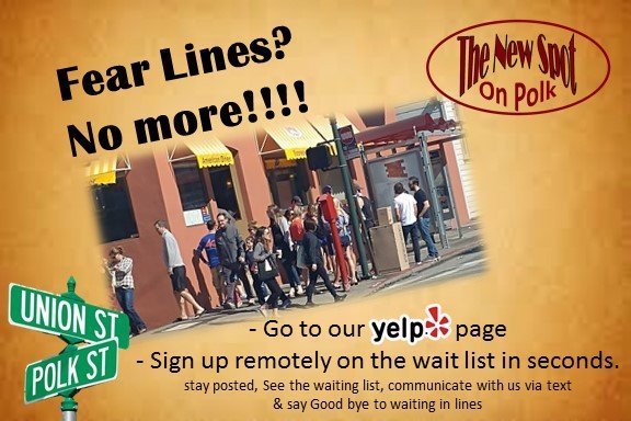 Avoid waiting in lines, sign up remotely through our Yelp page.