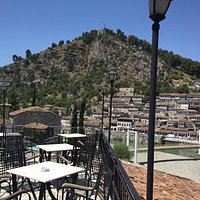 View from the top level, Castle and Berat in background