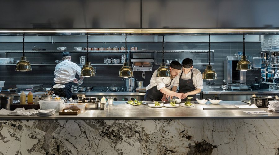 At Six Dining room kitchen