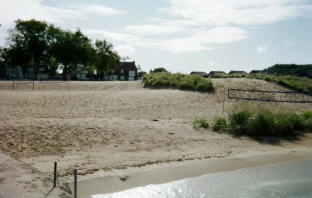 More volleyball areas at this wide beach