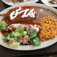 Chile relleno & chicken enchilada plate