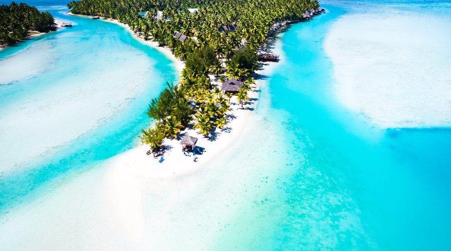 Aerial View of Private Island Resort
