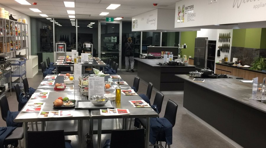 Our kitchen ready for a hands on class