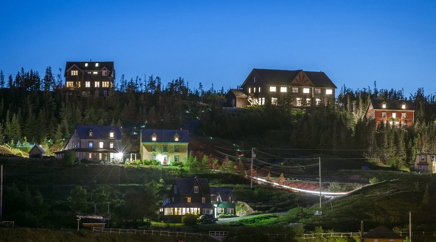The Inn at night.