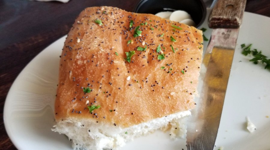 fresh bread and butter - with some missing :)
