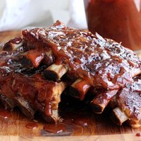BBQ hickory pork ribs