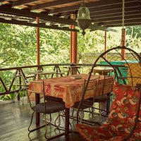 Table view to the garden