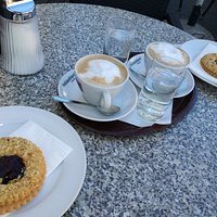 just coffee and some pastry
