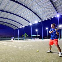 The only 1 covered tennis court in all entire Dominican Republic