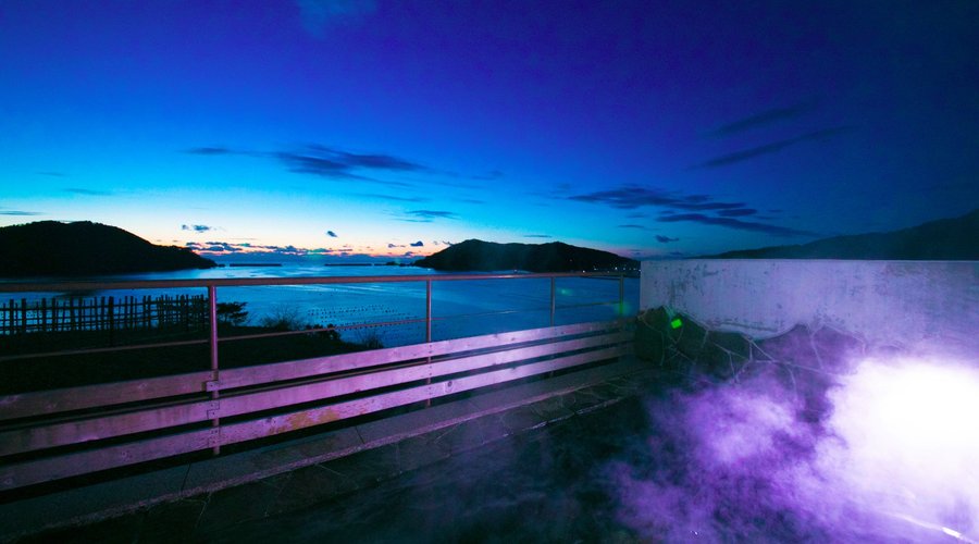 An open-air hot spring