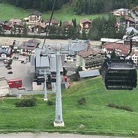 Blick hinunter zur Talstation in Sölden