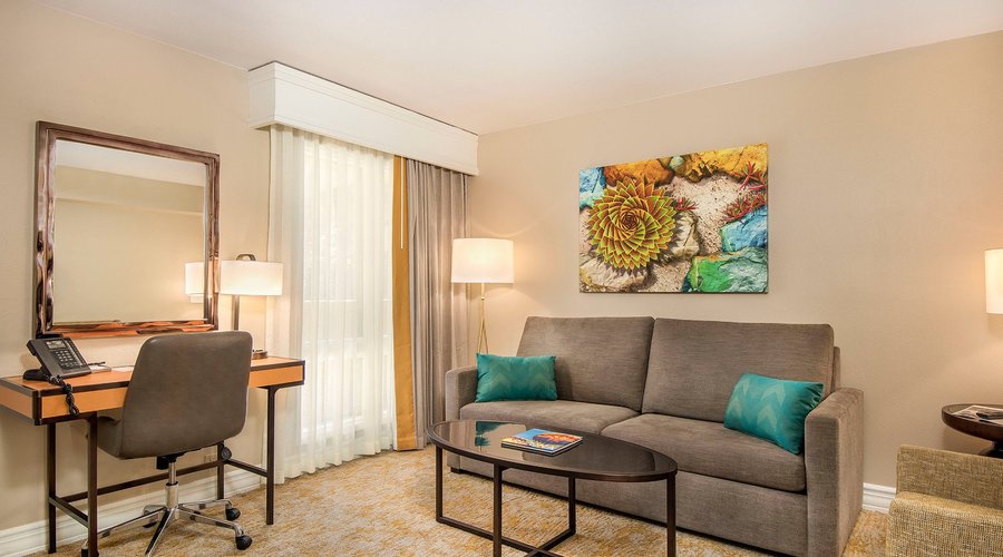 Newly renovated, large king suite featuring living area and sofa bed