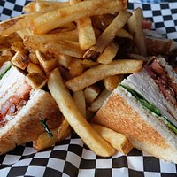 Not in the mood for seafood? Try the club sandwich.