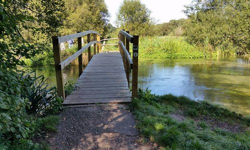 Bridge over to river walk