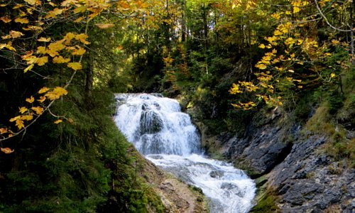 Der Große Wasserfall zwischen Wallgau und Einsiedeln