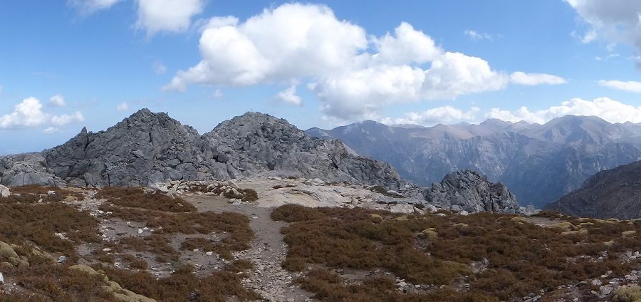 Panorama from the top of Gingilos Mountain. 