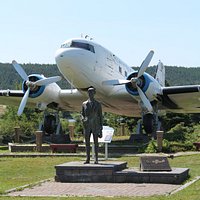 The "Spirit of Harbour Grace" and Amelia Earhart statue