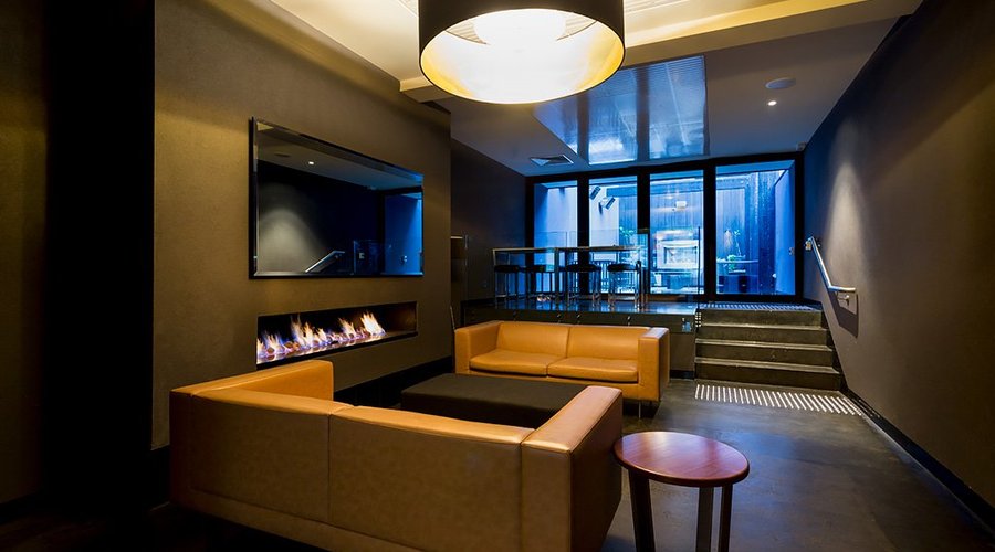 Gas fires inside and outside