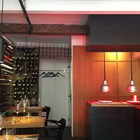 The back of the restaurant